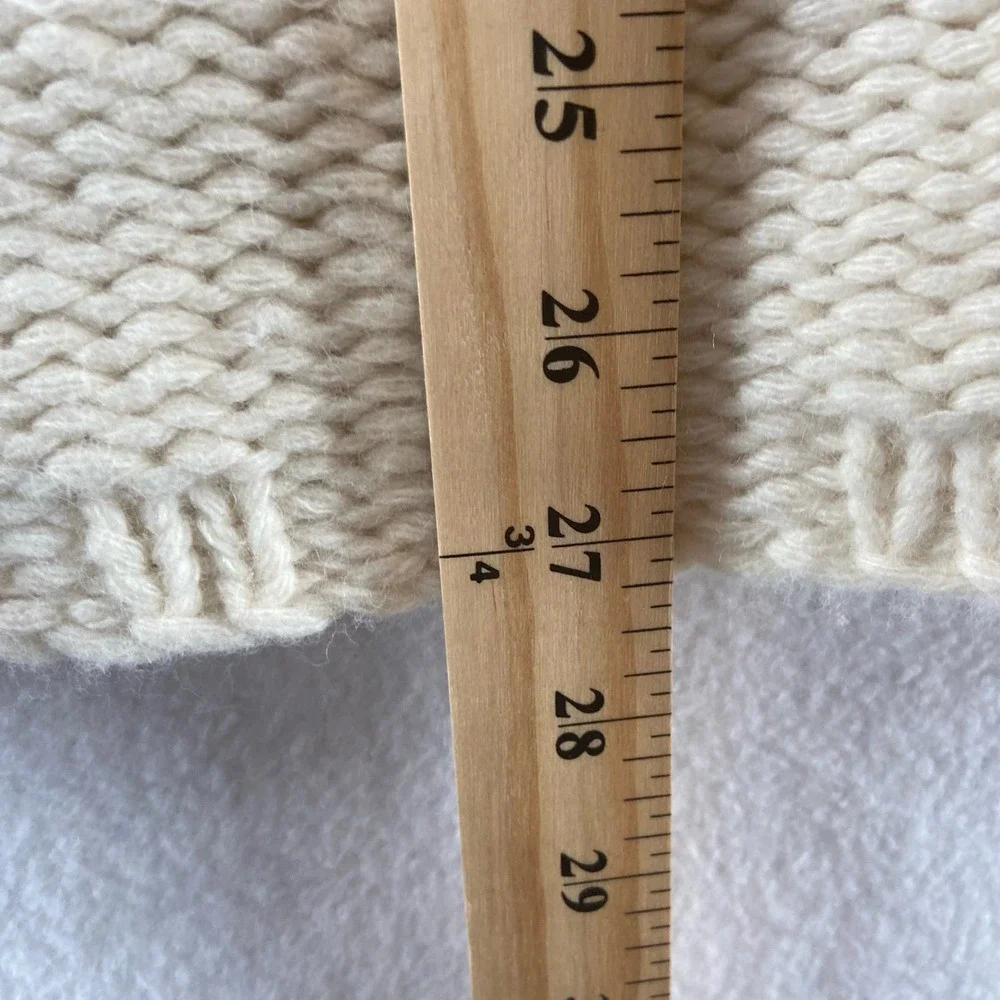 Sundance Cream Cardigan Size XL Lambswool Blend dry clean only - Picture 5 of 6